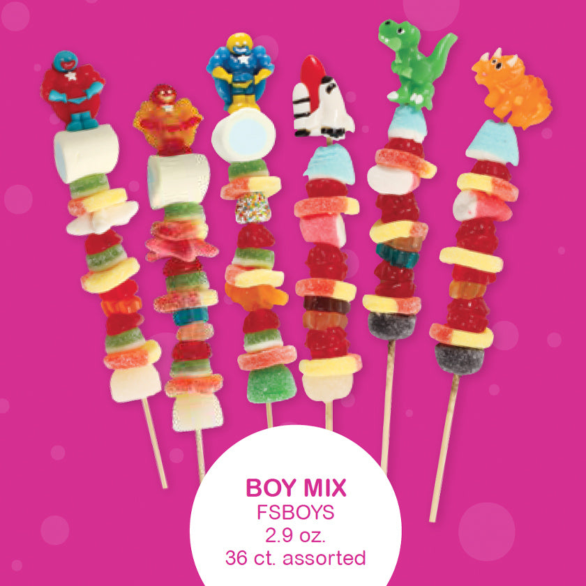 Forever Sweets - CANDY KABOBS - Boy mix assortment - 2.9oz