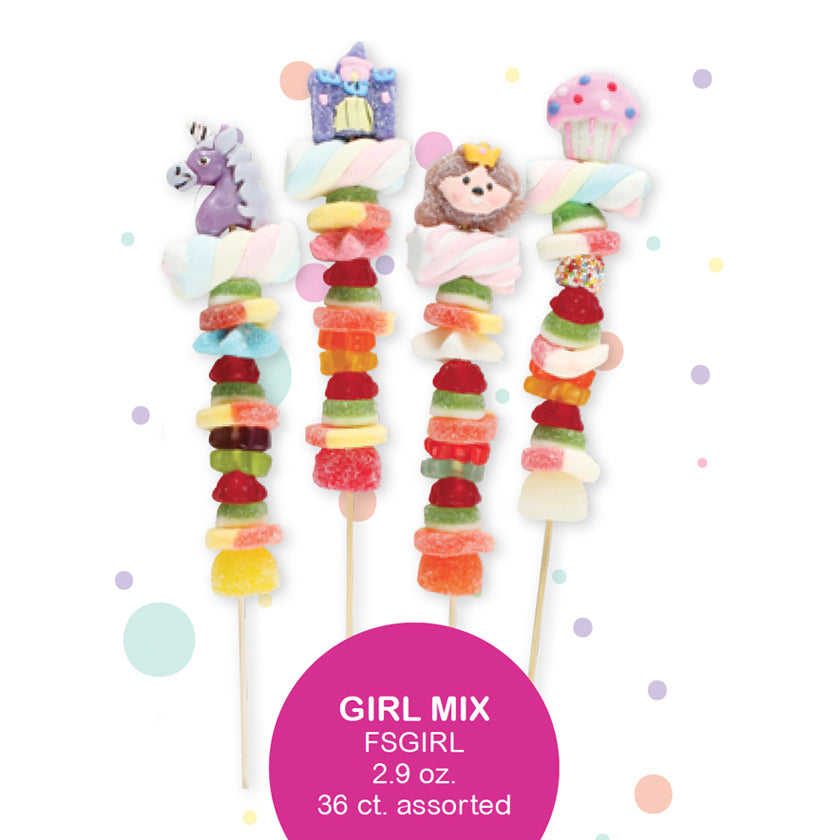 Forever Sweets - CANDY KABOBS - Girl mix assortment - 2.9oz