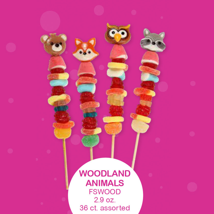 Forever Sweets - CANDY KABOBS - Woodland Animals mix - 2.9oz