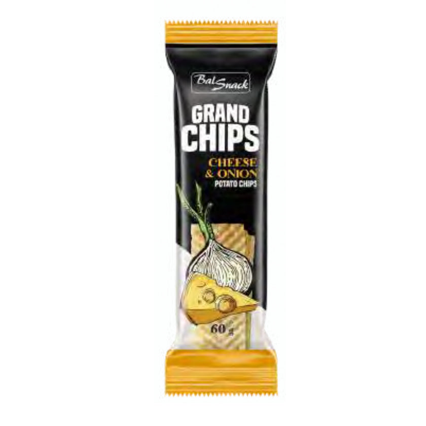 Grand Chips - Cheese & Onion Flavored Potato Chips - 3.17 oz