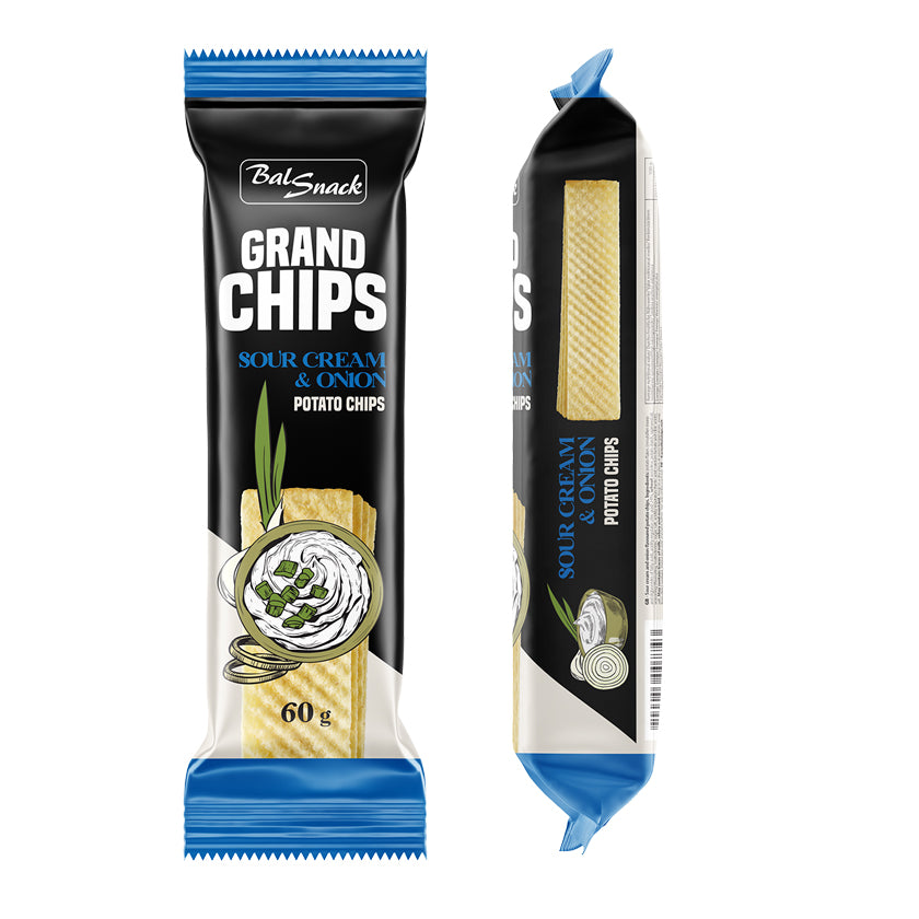 Grand Chips - Sour Cream And Onion Flavored Potato Chips - 3.17 oz