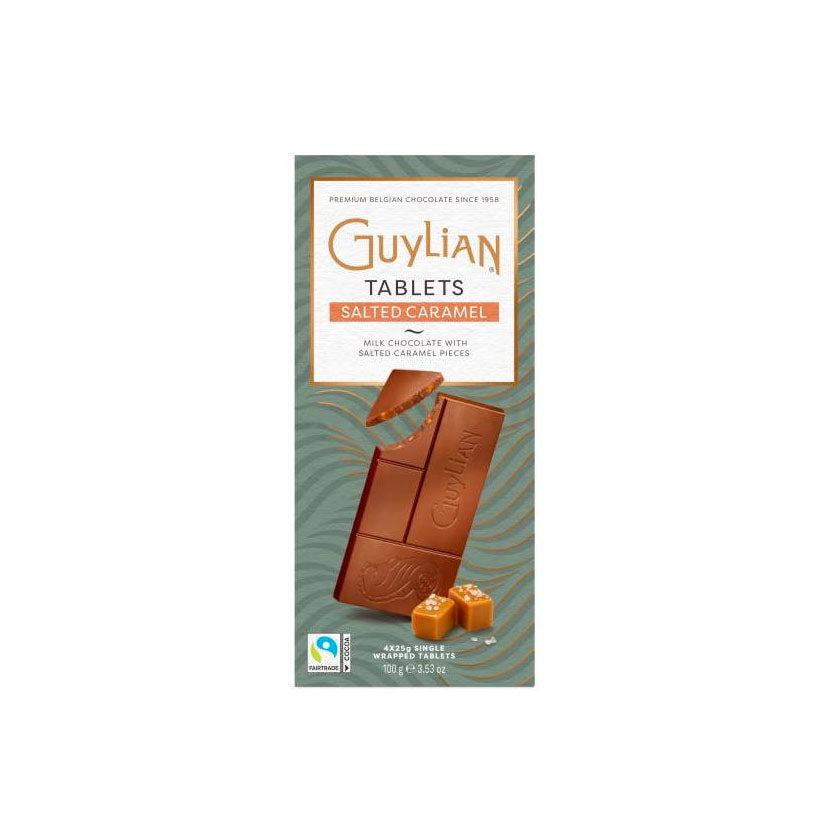 Guylian - Belgian Chocolate Tablets, 30% Milk Chocolate Bar with Salted Caramel 100g/3.5 oz