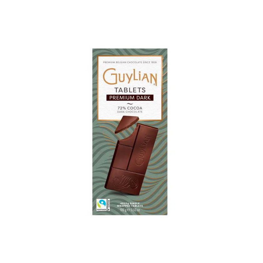 Guylian - Belgian Chocolate Tablets, Premium Dark 72% Bar 100g/3.5oz