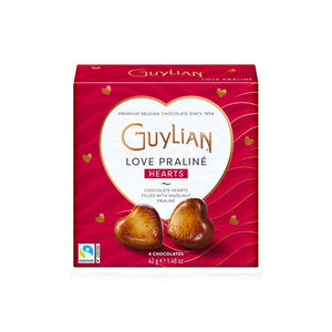 Guylian - Praline Hearts (4-piece) in Heart-shaped box 42g/1.48oz