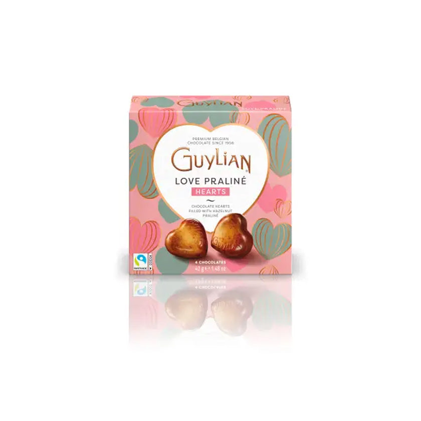 Guylian - Praline Hearts (4-piece) in Heart-shaped box 42g/1.48oz