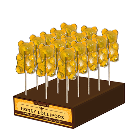Melville - Lollipops - Sugar Bear Honey - Display