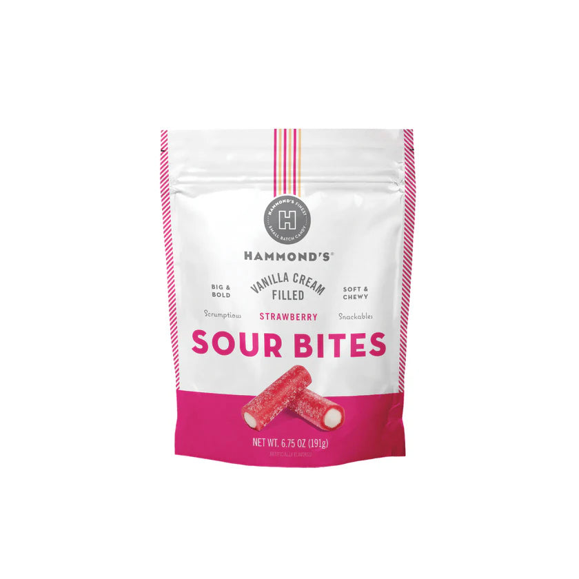 Hammond's Candies - Licorice - Strawberry Sour Bites