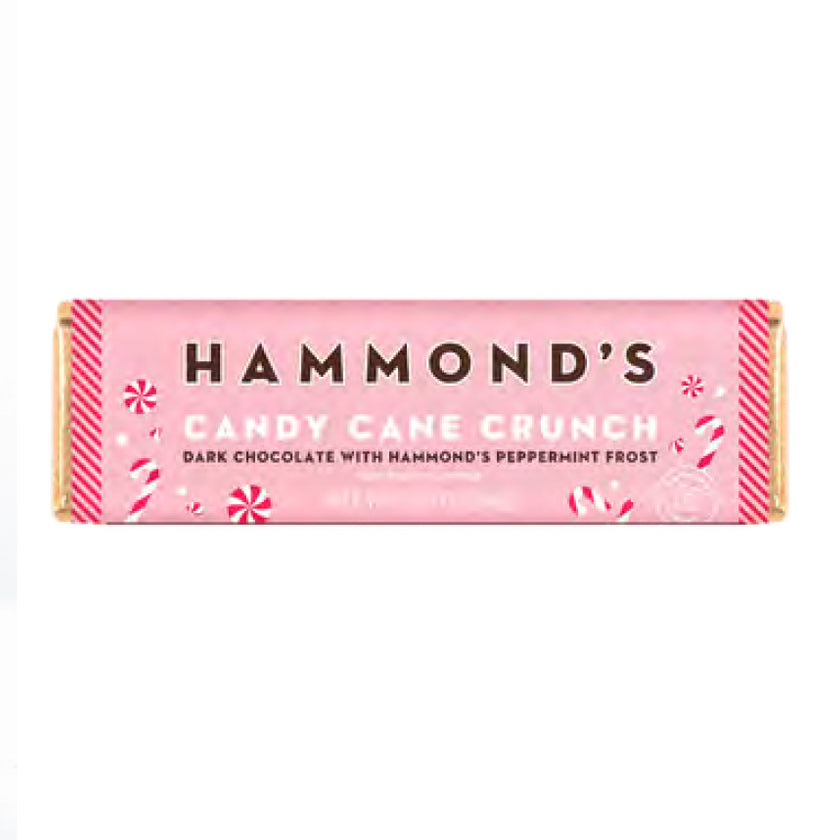 Hammond's Candies -  Chocolate Bars - Candy Cane Crunch Dark Chocolate - 2.25oz