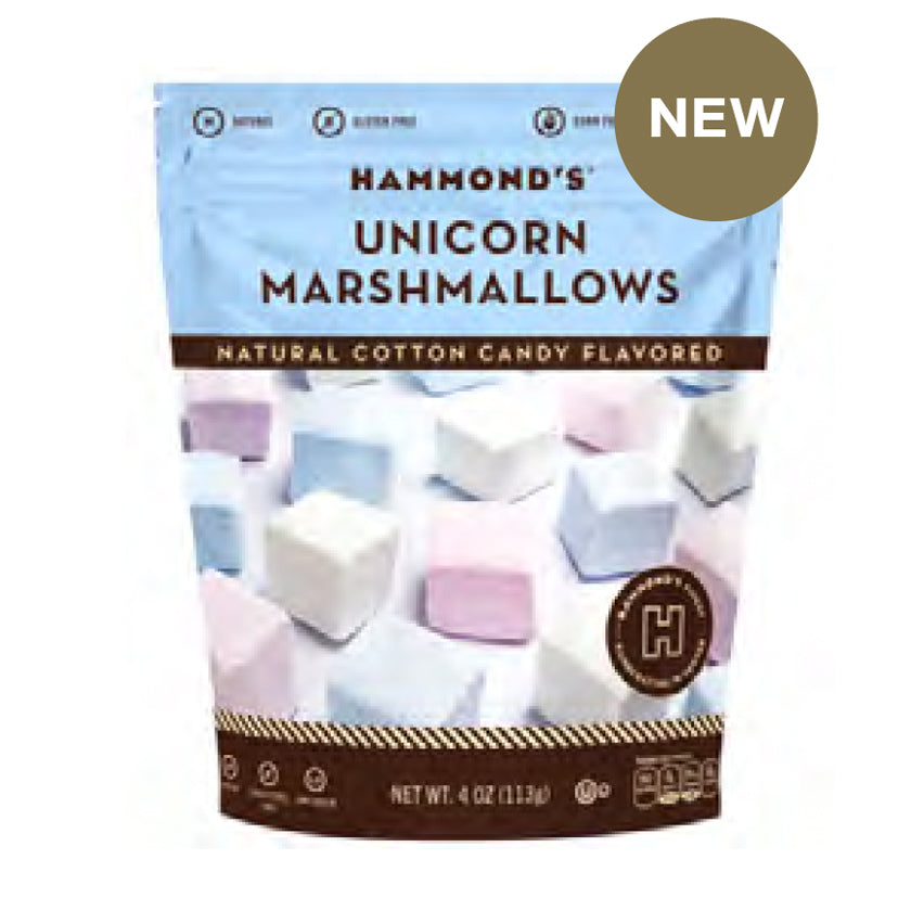 Hammond's Candies - Snacking Marshmallows - Unicorn (Cotton Candy Flavored) - 4oz