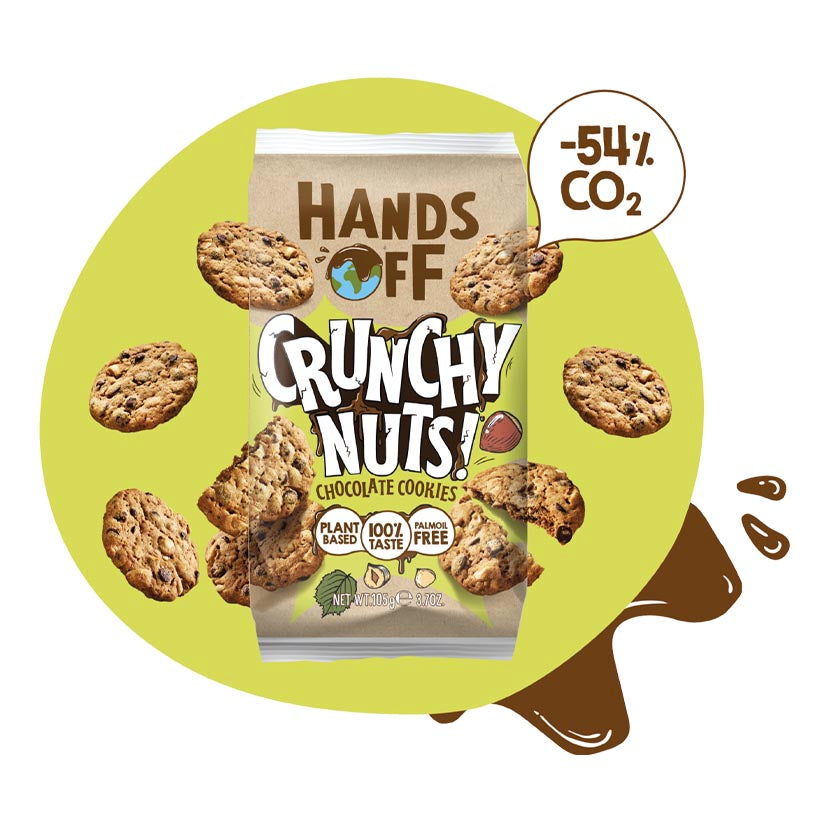 Hands Off - Plant-Based Chocolate Cookies - Crunchy Nuts 3.7oz (105g)