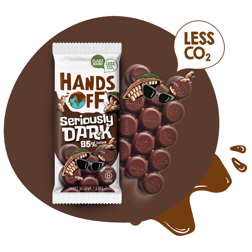 Hands Off My Chocolates - Seriously Dark Chocolate Bar - 85% cocoa - Vegan - 3.0oz