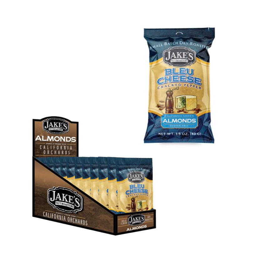 Jake's Nut Roasters - 1.5oz Bags Counter Top Display - Bleu Cheese Cracked Pepper