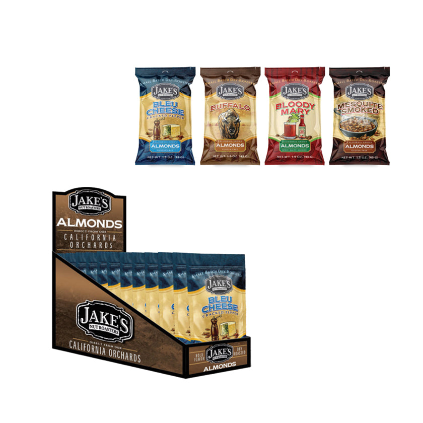 Jake's Nut Roasters - 1.5oz Bags Counter Top Display - Mixed Case
