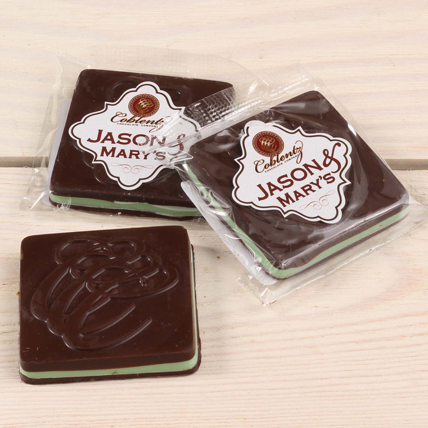 Jason & Mary's - BULK - mint square in dark chocolate - loose bulk, NOT packaged  - 1.5oz