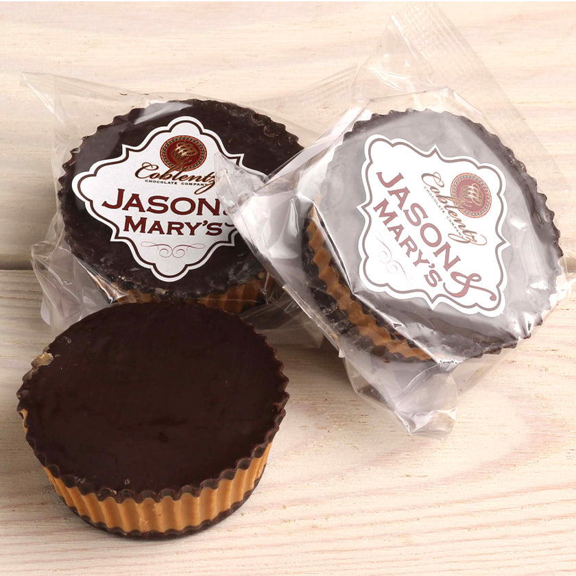 Jason & Mary's - BULK - peanut butter cup in dark chocolate - loose bulk, NOT packaged - 2.5oz