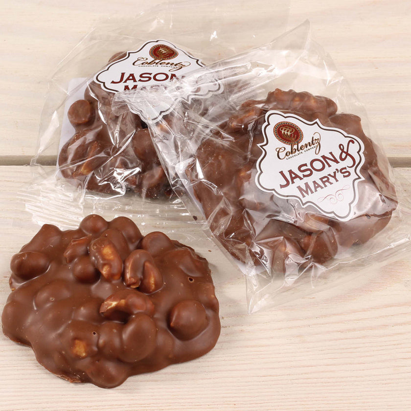 Jason & Mary's - BULK - peanut cluster in milk chocolate - loose bulk, NOT packaged - 2oz