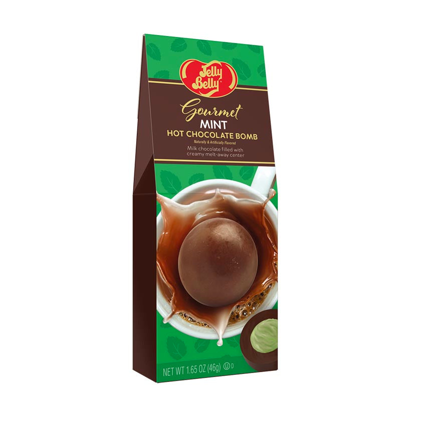 Jelly Belly® Christmas Gift Bags - Mint Hot Chocolate Bomb 1.65oz