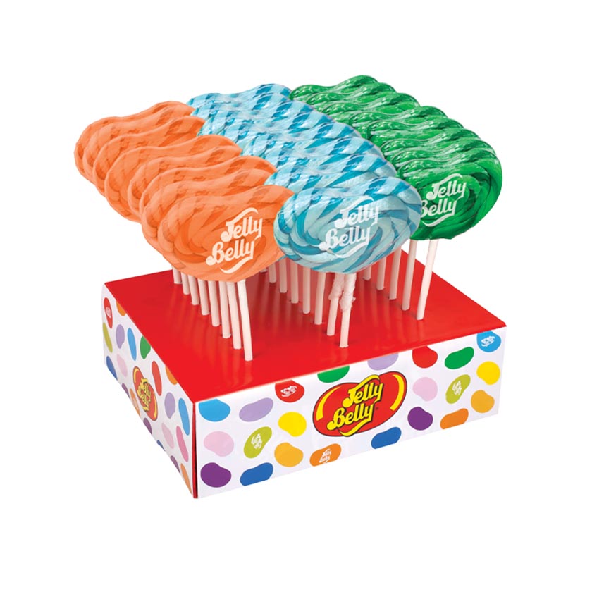 Jelly Belly® Gift & Novelty - 1.5oz Lollipops: Berry Blue, Tangerine & Green Apple