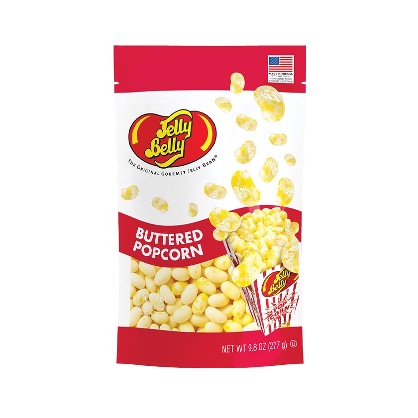 Jelly Belly® Gift & Novelty - Buttered Popcorn Pouch Bag 9.8oz