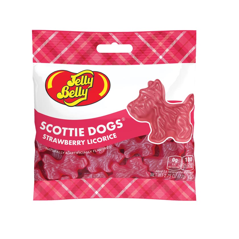 Jelly Belly® Grab & Go® Bags - Scottie Dogs® Strawberry Licorice 2.75oz