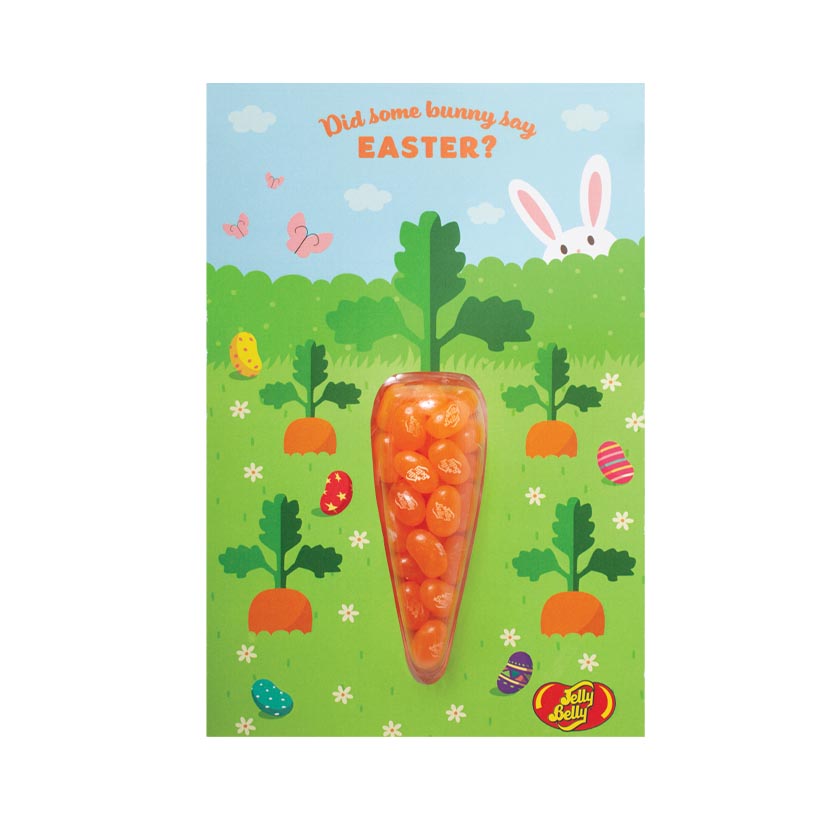 Jelly Belly® Spring - 1oz Carrot Easter Greeting Card