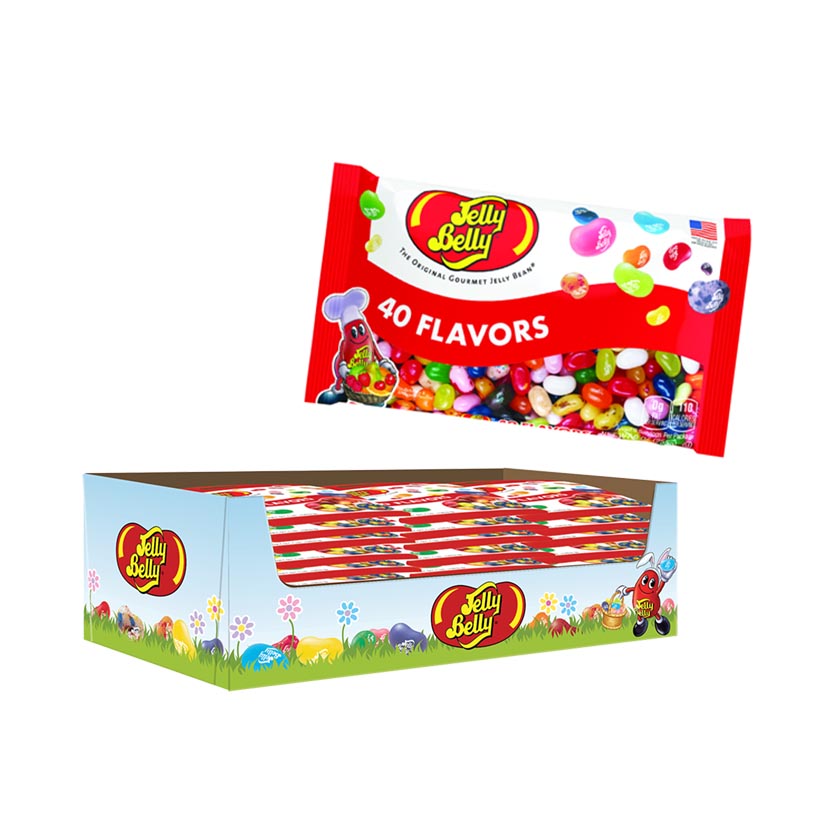 Jelly Belly® Spring Displays - Assorted Display Tray 9oz Lay Down Bags (16ct)