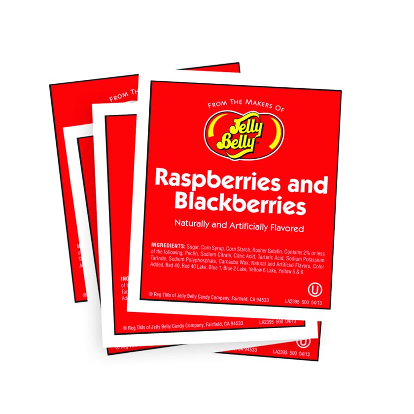 Jelly Belly® Store Decor - 3.31" Confections Ingredient Labels for Gravity Bins