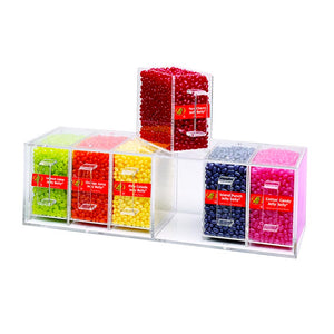 Jelly Belly® Store Decor - 6-Drawer Compact Plexiglass Unit