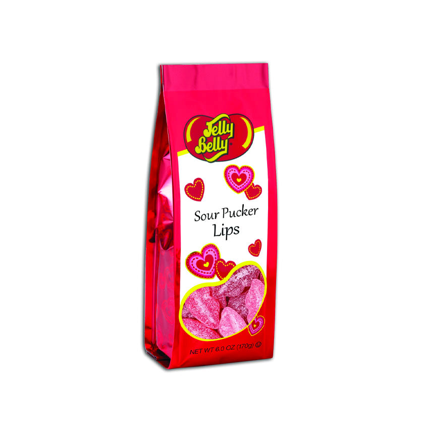 Jelly Belly® Valentines Gift Bags - Sour Pucker Lips 6oz