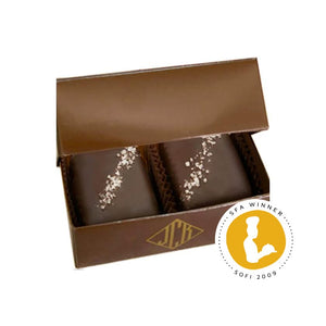 John Kelly Chocolates - Truffle Fudge Bites Box - Dark Chocolate with French Grey Sea Salt (2pc)