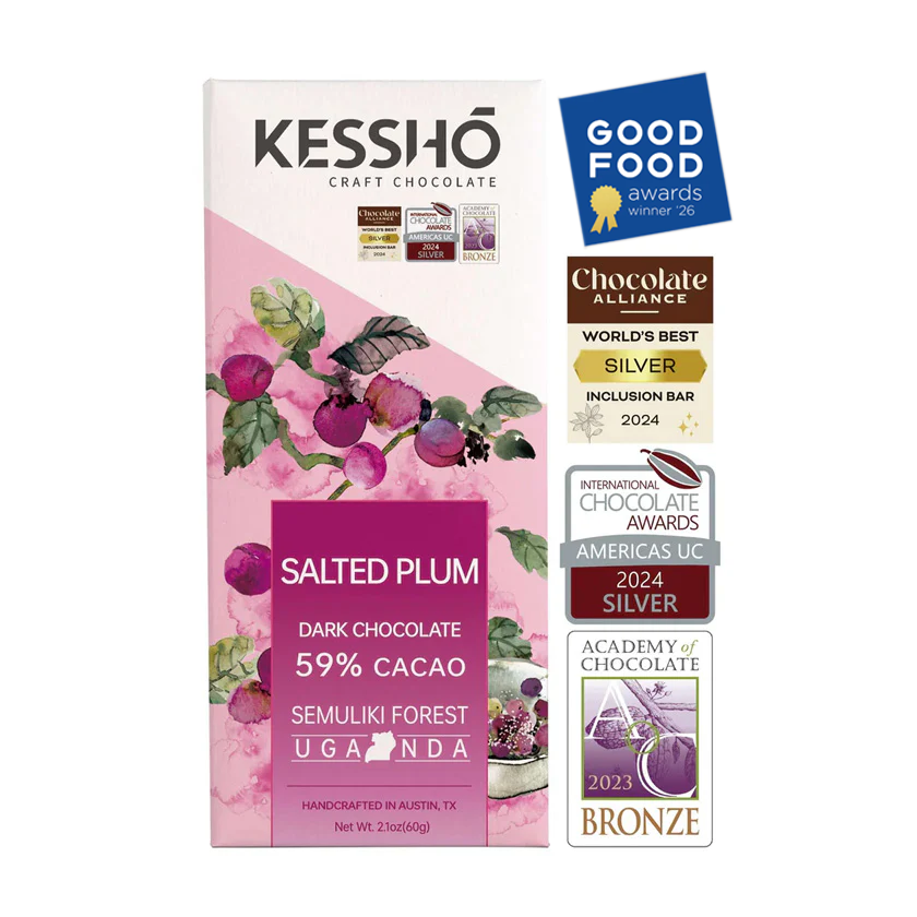 KESSHÕ - Salted Plum 59% Dark Chocolate