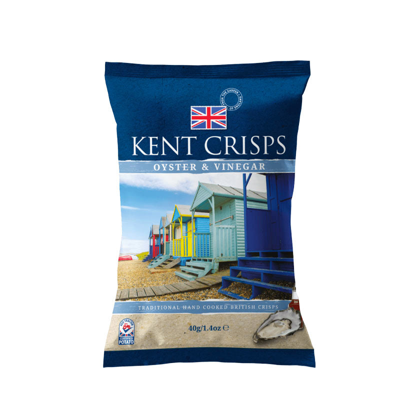 Kent Crisps - Oyster & Vinegar Hand Cooked Crisps 40g