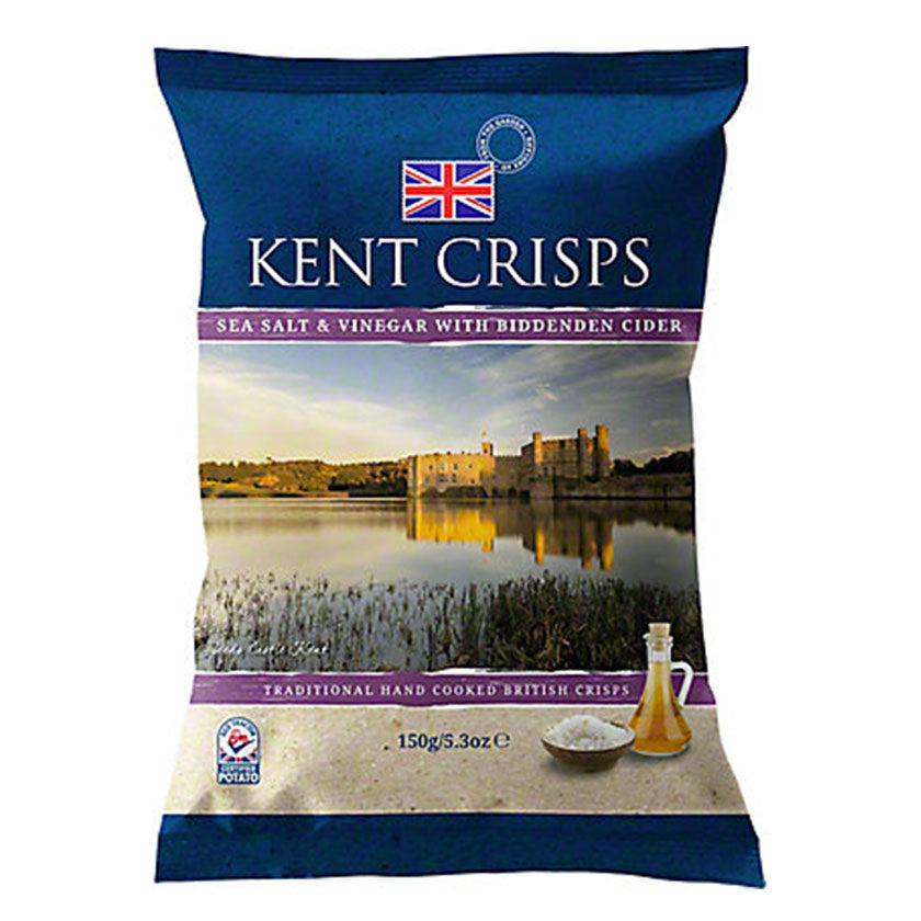 Kent Crisps - Sea Salt &amp; Vinegar with Biddenden Cider Hand Cooked Crisps 150g