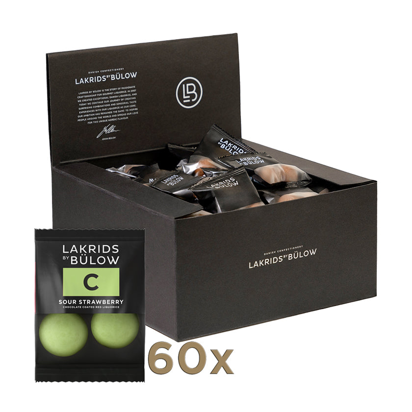 Lakrids by Bulow - BOX OF MINI C - SOUR STRAWBERRY 2 PCS (60) - 720g