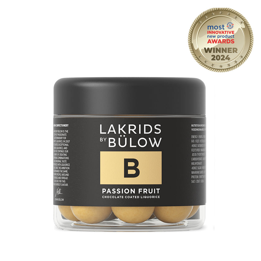 Lakrids by Bulow - Chocolate Coated Licorice - PASSION FRUIT - SMALL B - 125g