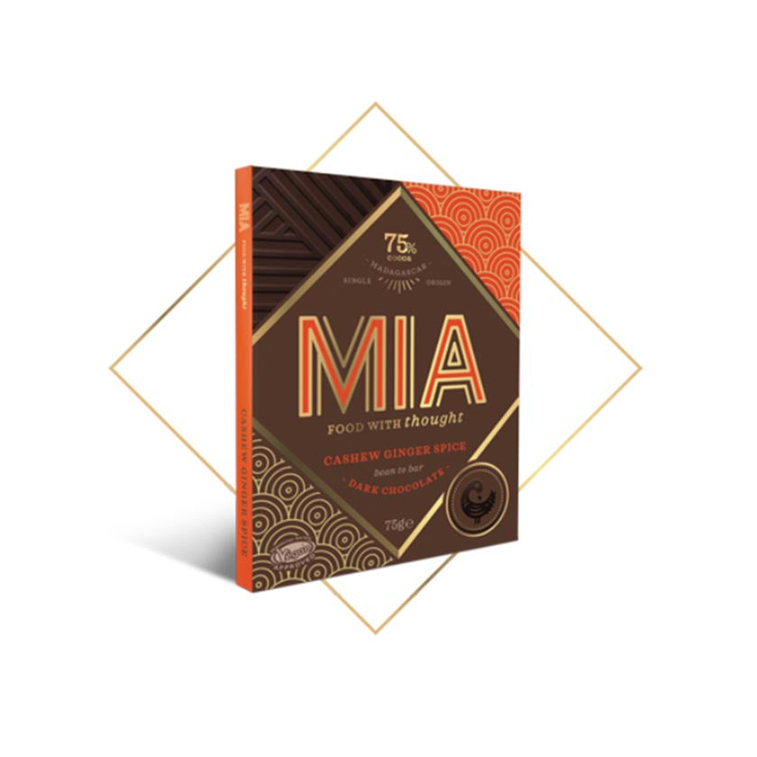 MIA - Cashew Ginger Spice 75% Dark Chocolate