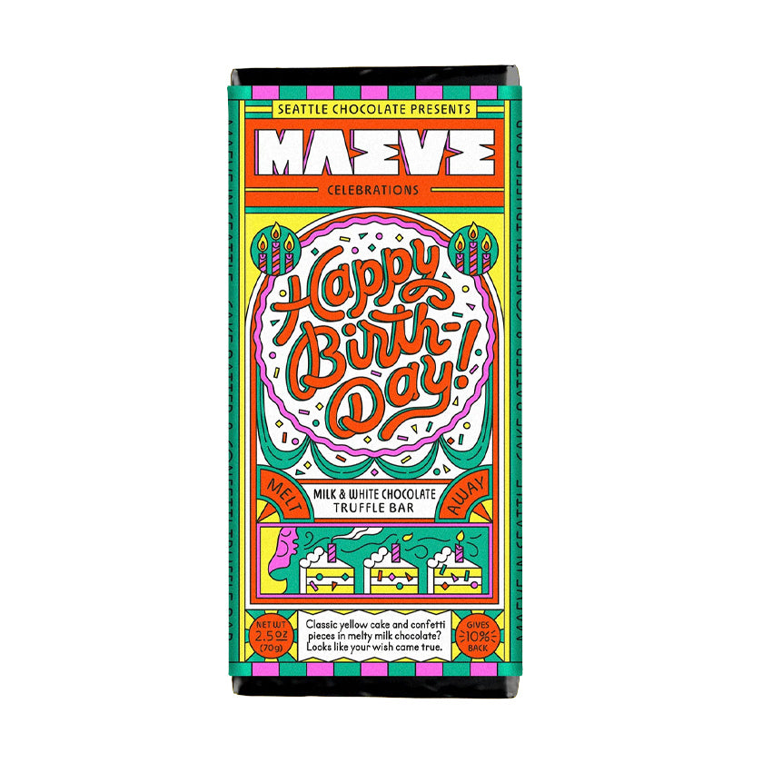 Maeve - Celebration Line - Happy Birthday Truffle Bar (2.5oz)