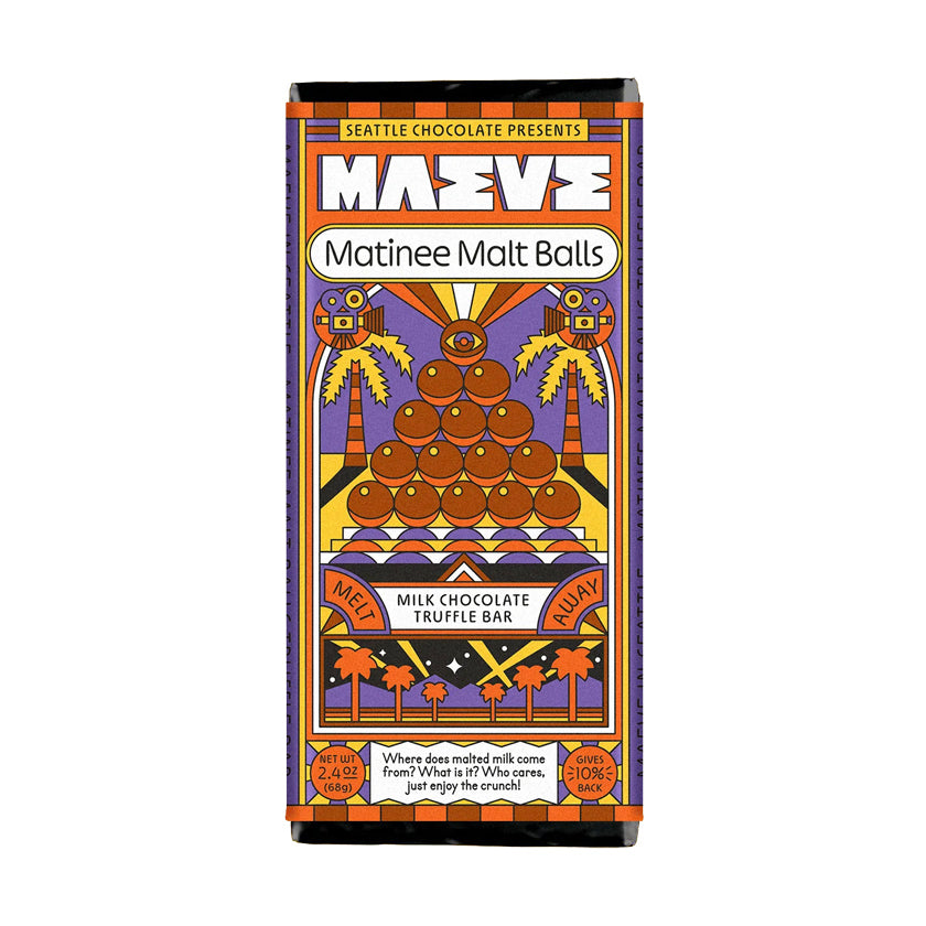 Maeve - Truffle Bar (2.4oz) - Matinee Malt Balls