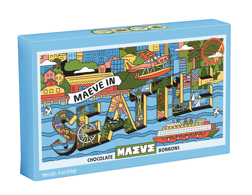 Maeve - Seattle Collection - Postcard Bonbon Box (4oz)