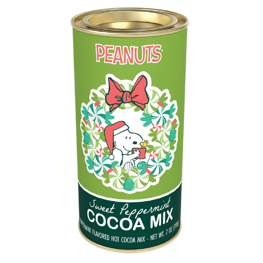 McStevens - Peanuts Snoopy Christmas Wreath Peppermint Cocoa