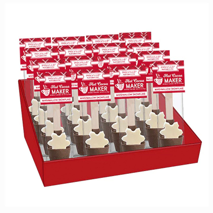 Melville - Cocoa Toppers - Snowflake Marshmallow - Display