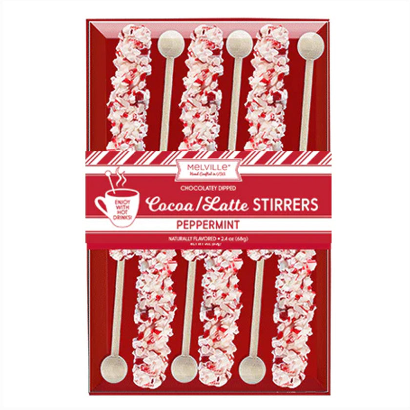 Melville - Drink Stirrers - Peppermint Stirrers - White Chocolatey - Gift Set