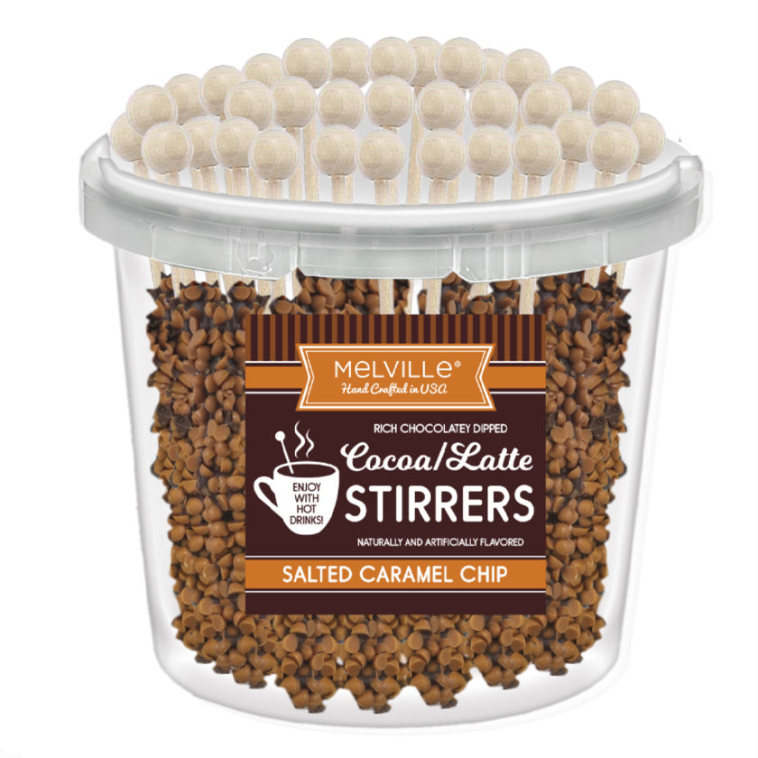 Melville - Drink Stirrers - Salted Caramel Dark Chocolatey Stirrers - Bucket
