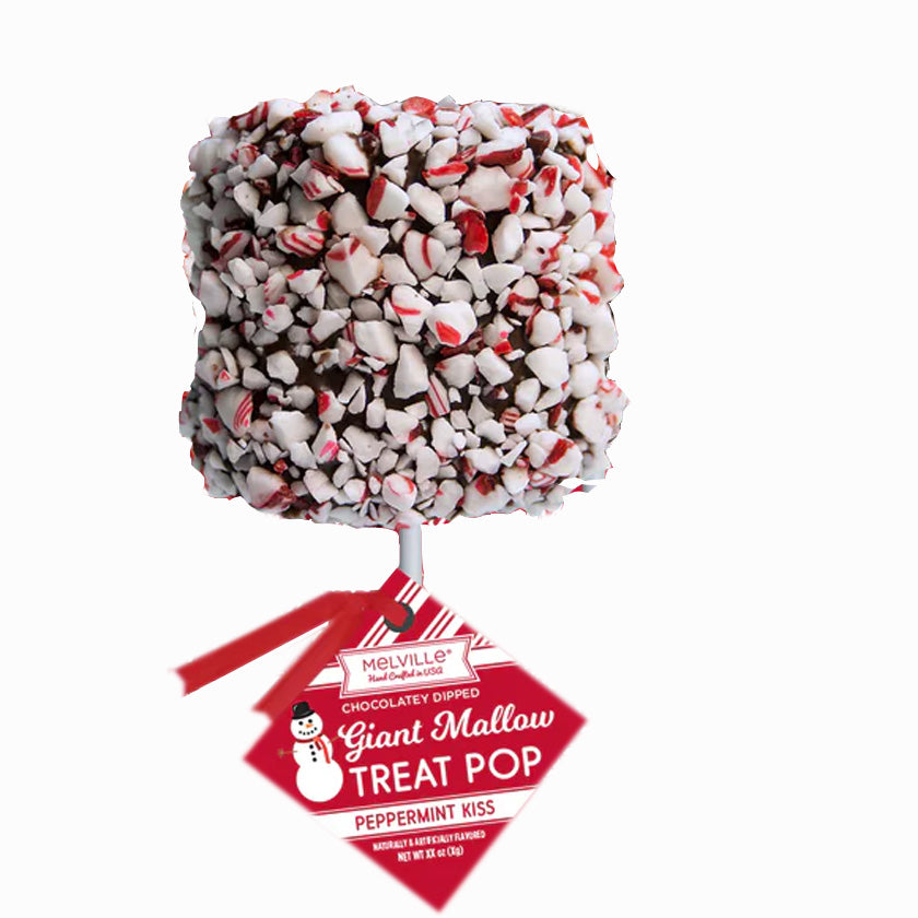 Melville - Giant Marshmallow Pops - Peppermint &amp; Chocolatey Coating - Bulk