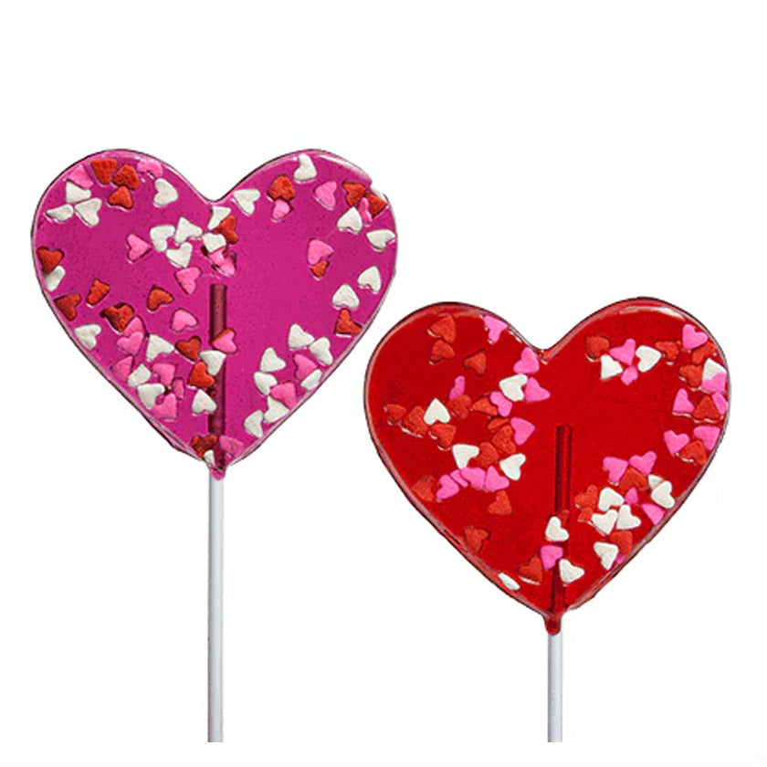 Melville - Lollipops - Confetti Heart - Assorted - Bulk