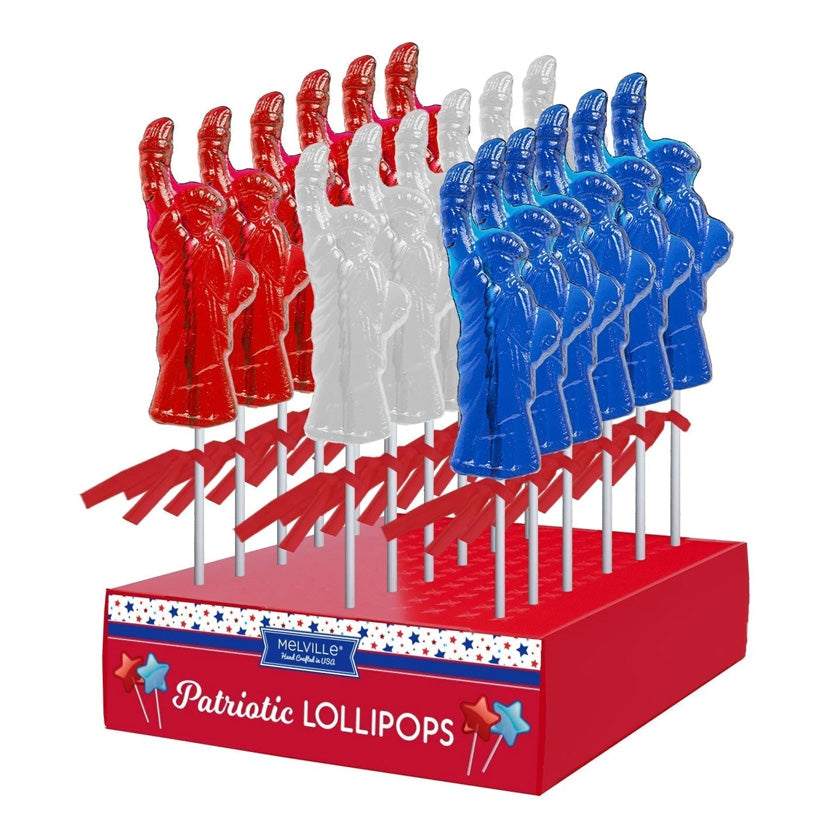 Melville - Lollipops - Statue of Liberty - Red, White & Blue - Display