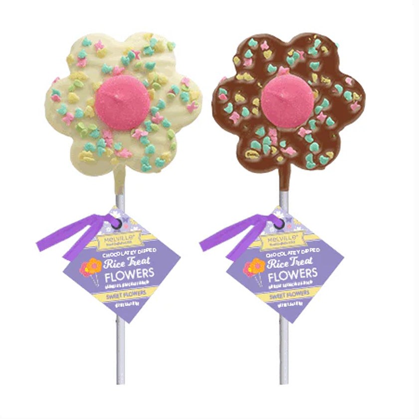 Melville - Rice Treat Pops - Pastel Confetti Flower - Assorted - Bulk