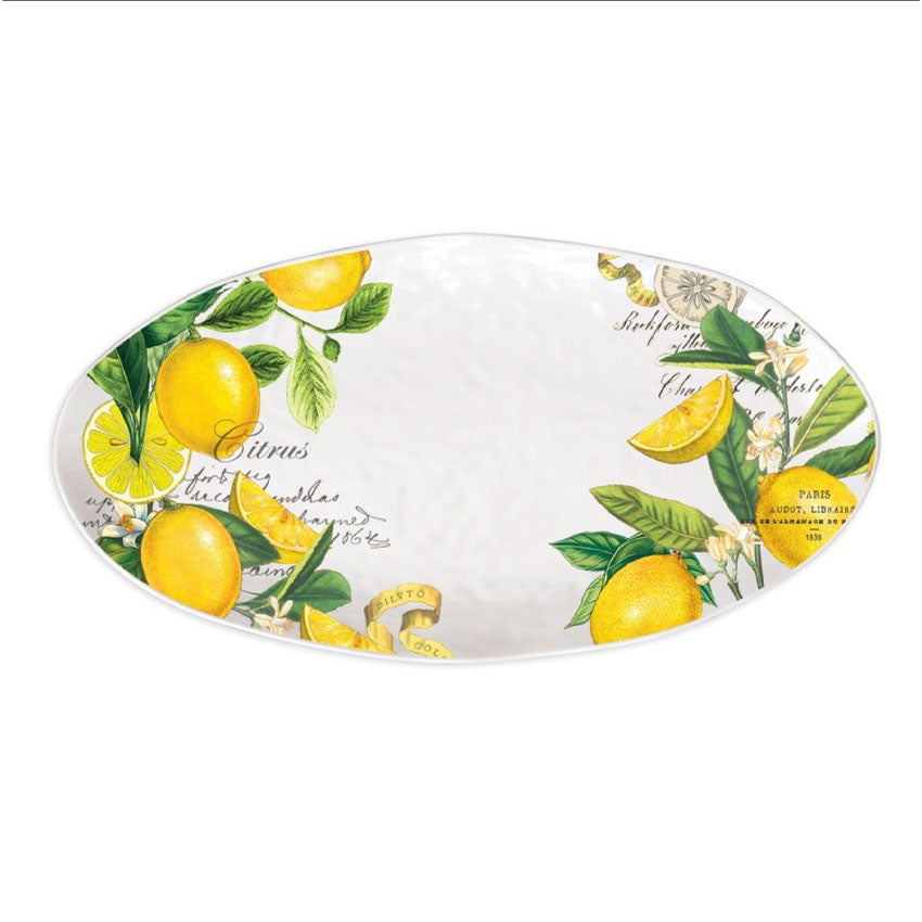Michel Design Works - Lemon Basil Melamine Oval Platter