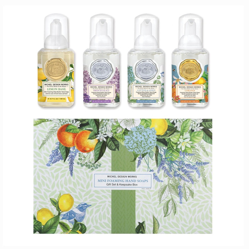 Michel Design Works - Botanicals Mini Foaming Soaps - 4-piece Boxed Set
