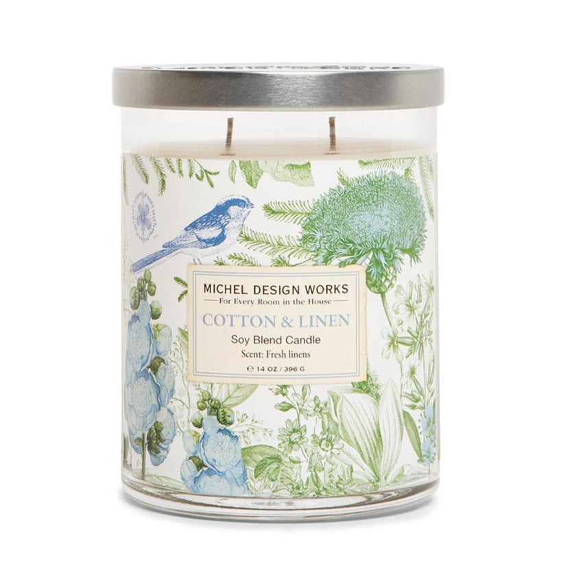 Michel Design Works - Cotton & Linen Medium Tumbler Candle